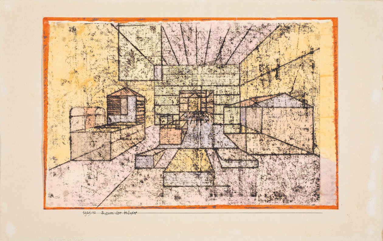 Space of the Houses, 1921. av Paul Klee