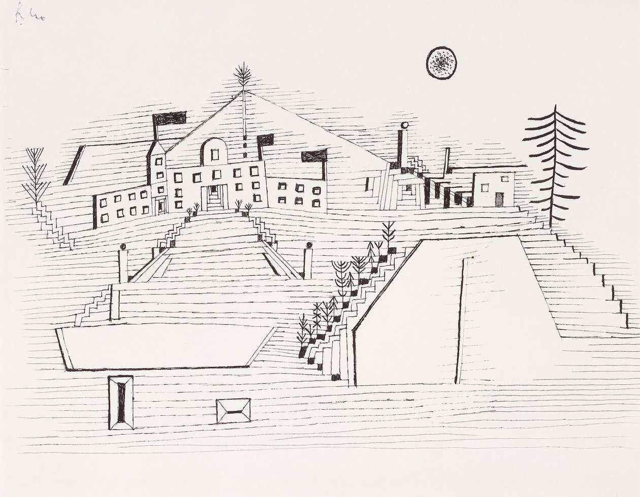 Sommerpalasset på Beride; Sommerpalass nær Beride av Paul Klee