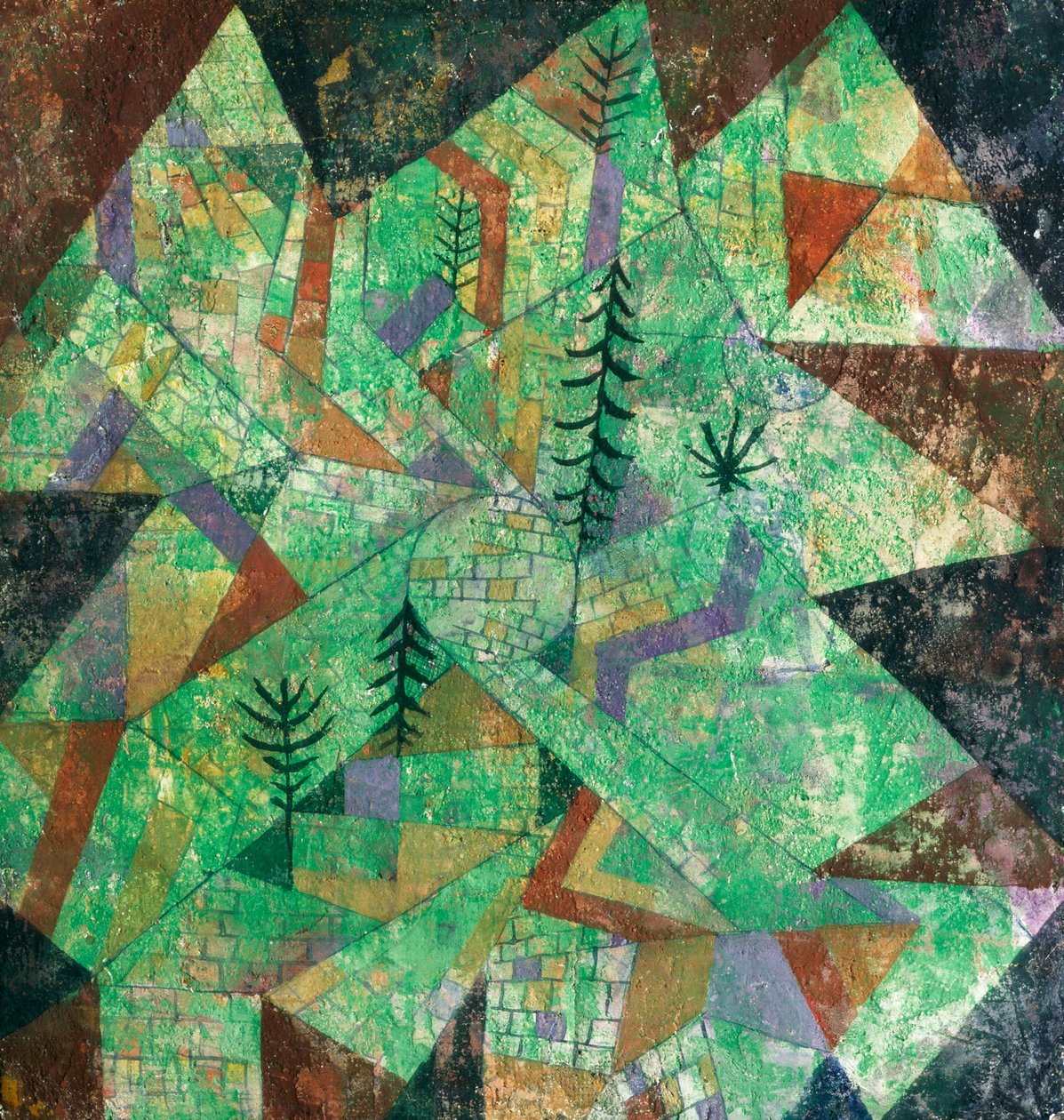Wald Bau (skogbygging) av Paul Klee