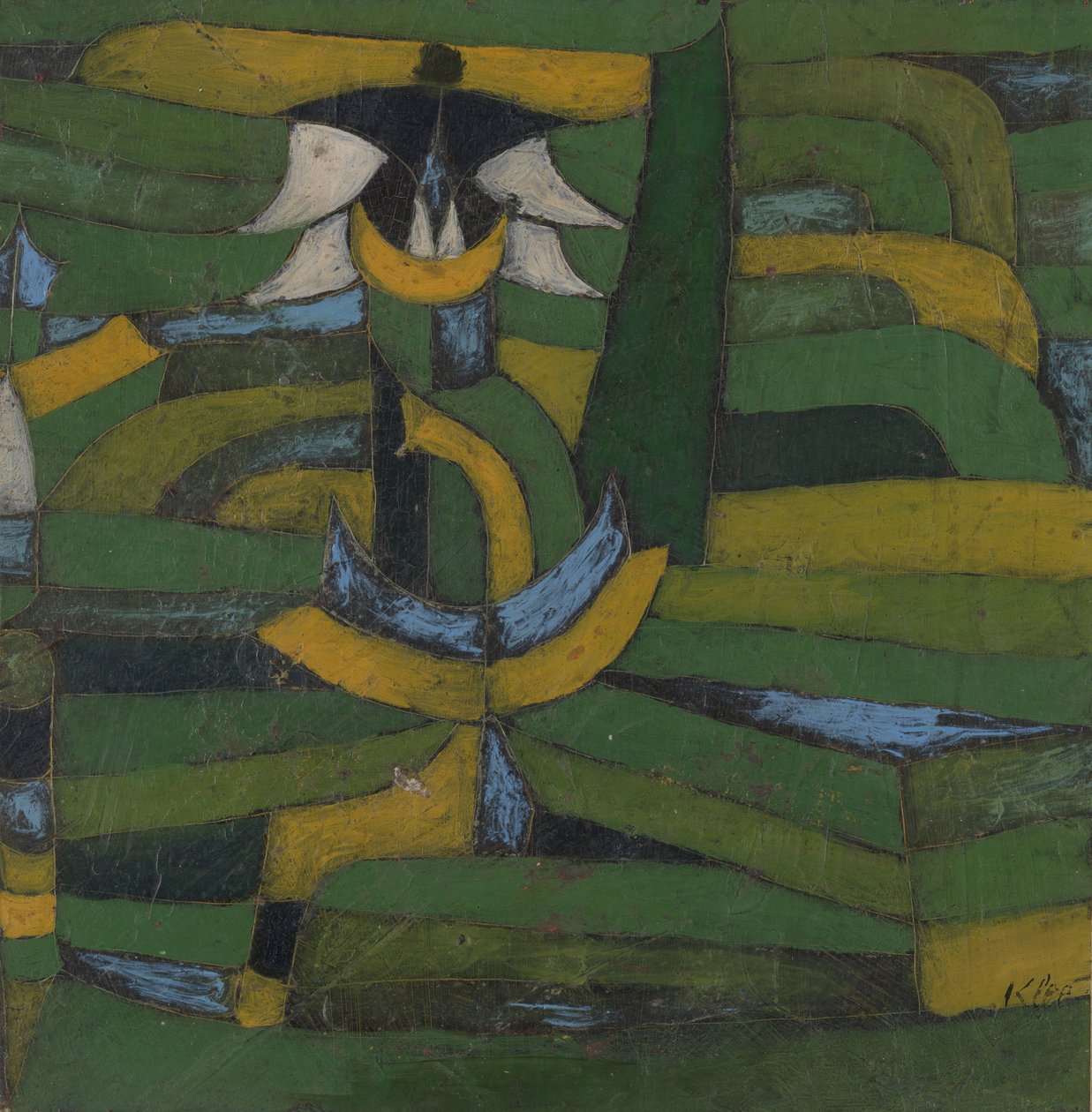 White Blossom in the Garden, 1920. av Paul Klee