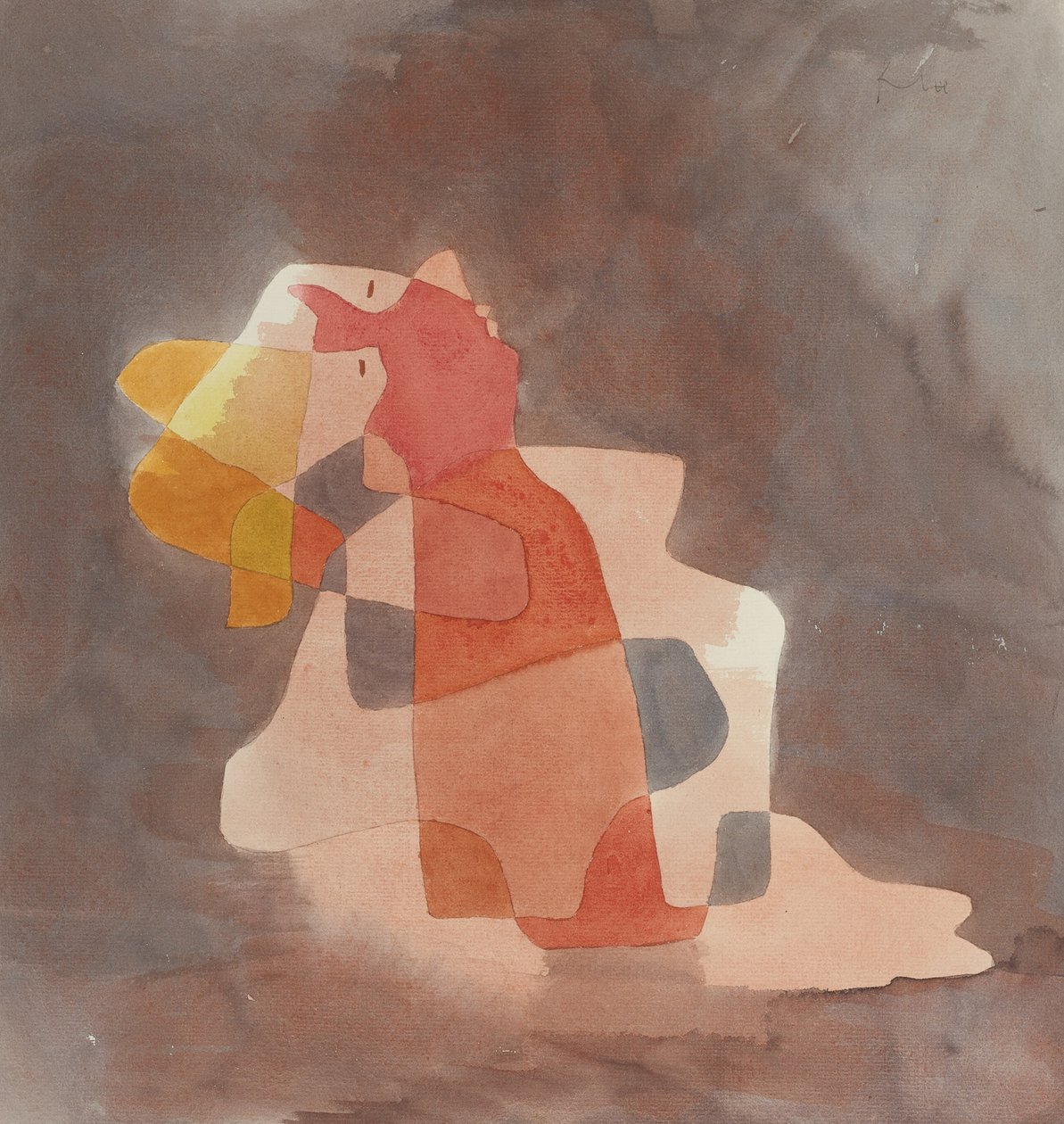 Kvinne lener seg tilbake, 1929 av Paul Klee
