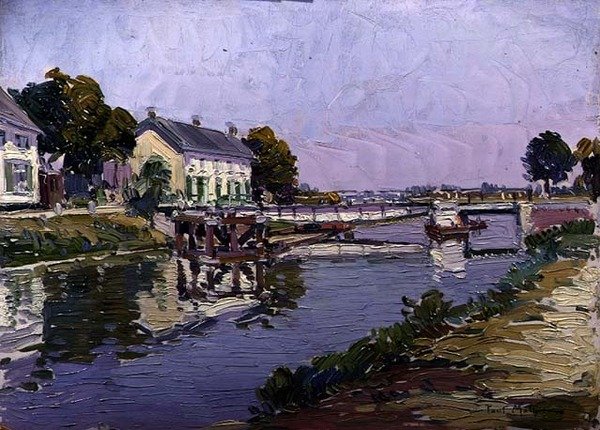 The Bridge (olje om bord) av Paul Mathieu