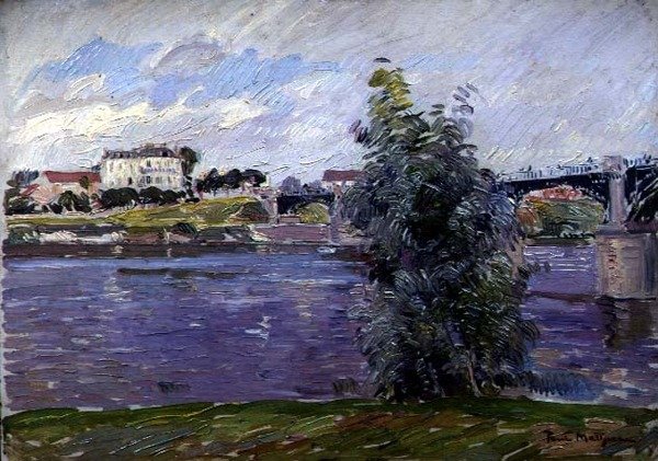 The Solitary Willow (olje om bord) av Paul Mathieu