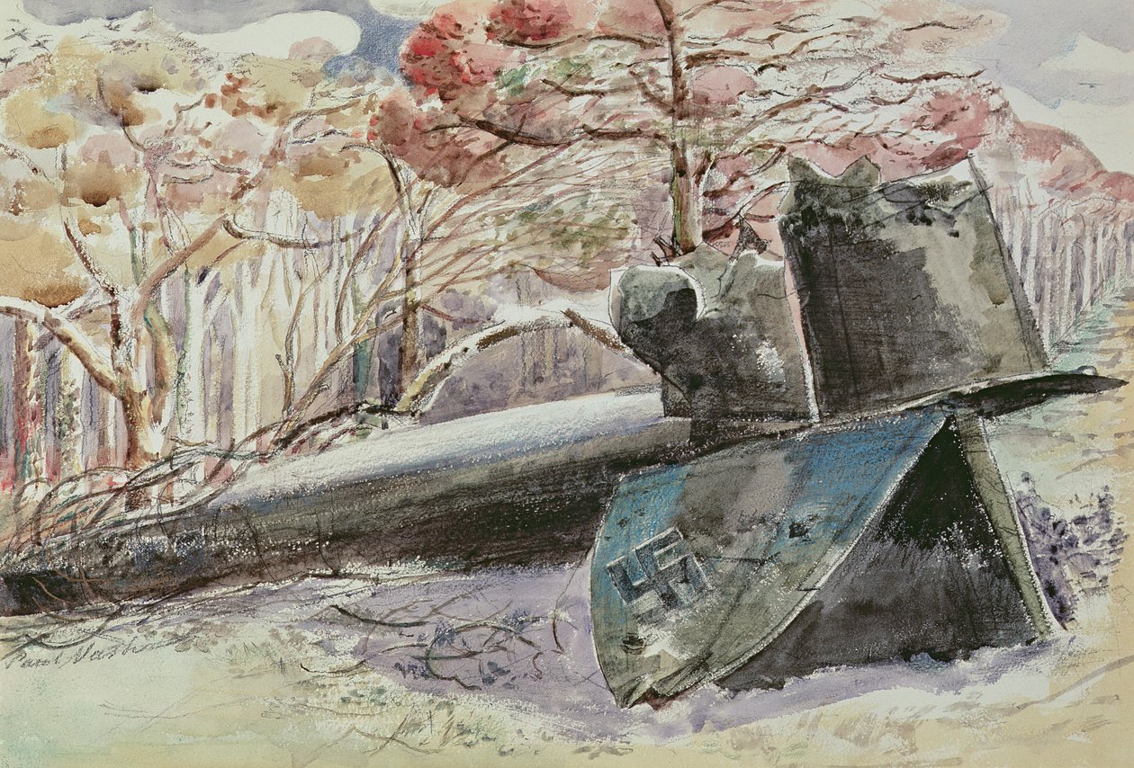 Bomber i skogen av Paul Nash