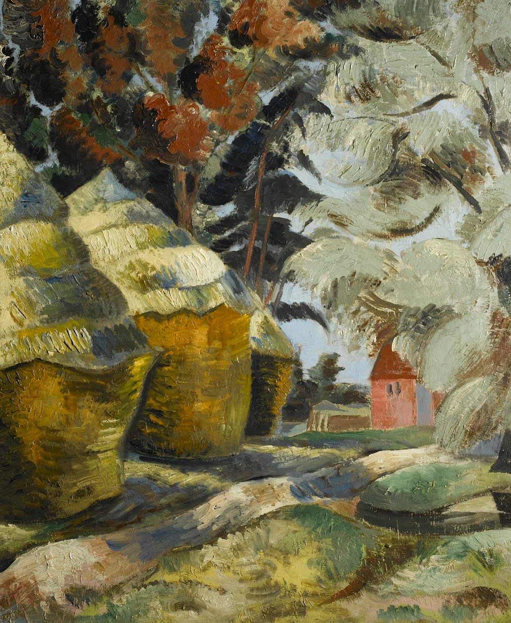 The Stackyard, ca. 1925 (olje på lerret) av Paul Nash
