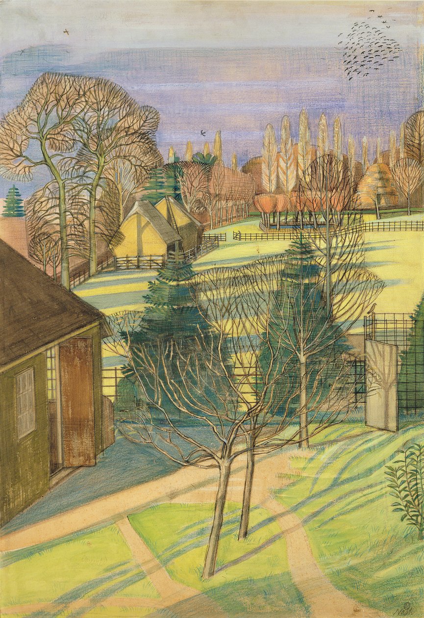 Vinterlandskap av Paul Nash