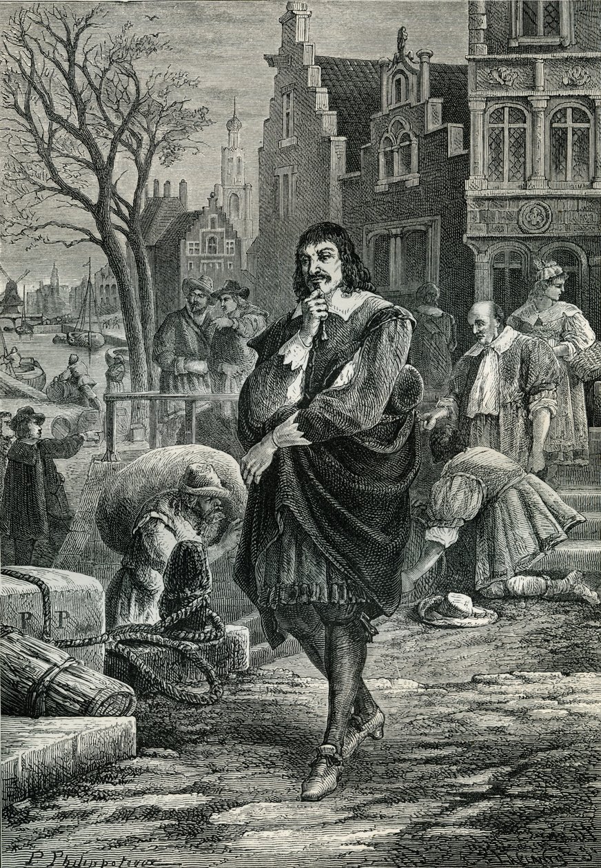 Rene Descartes i Amsterdam av Paul Phillipoteaux
