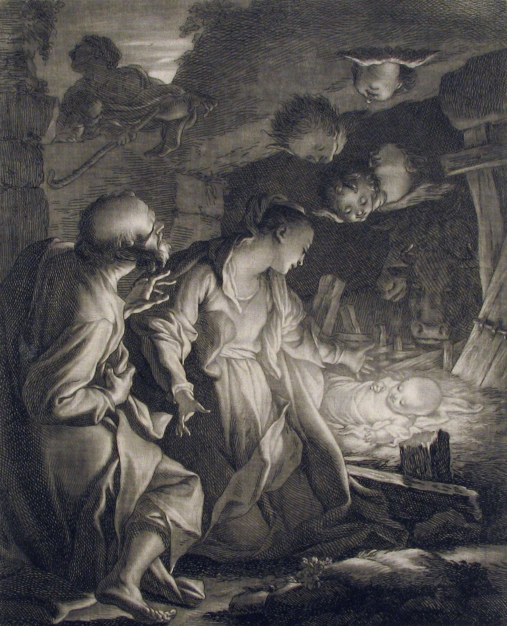 Fødsel, 1727., 1727. av Paul Ponce Antoine Robert