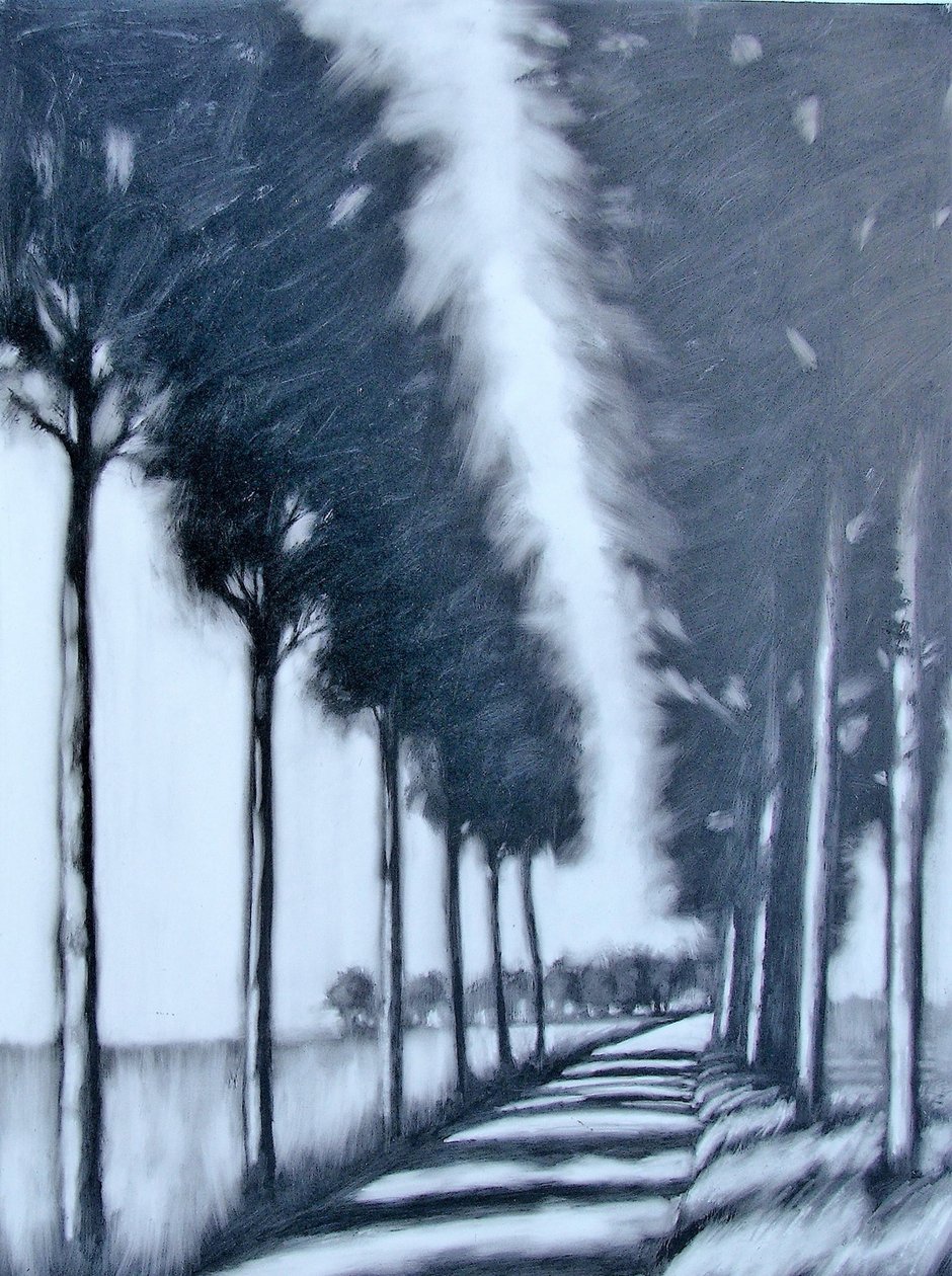 Avenue (akryl om bord) av Paul Powis