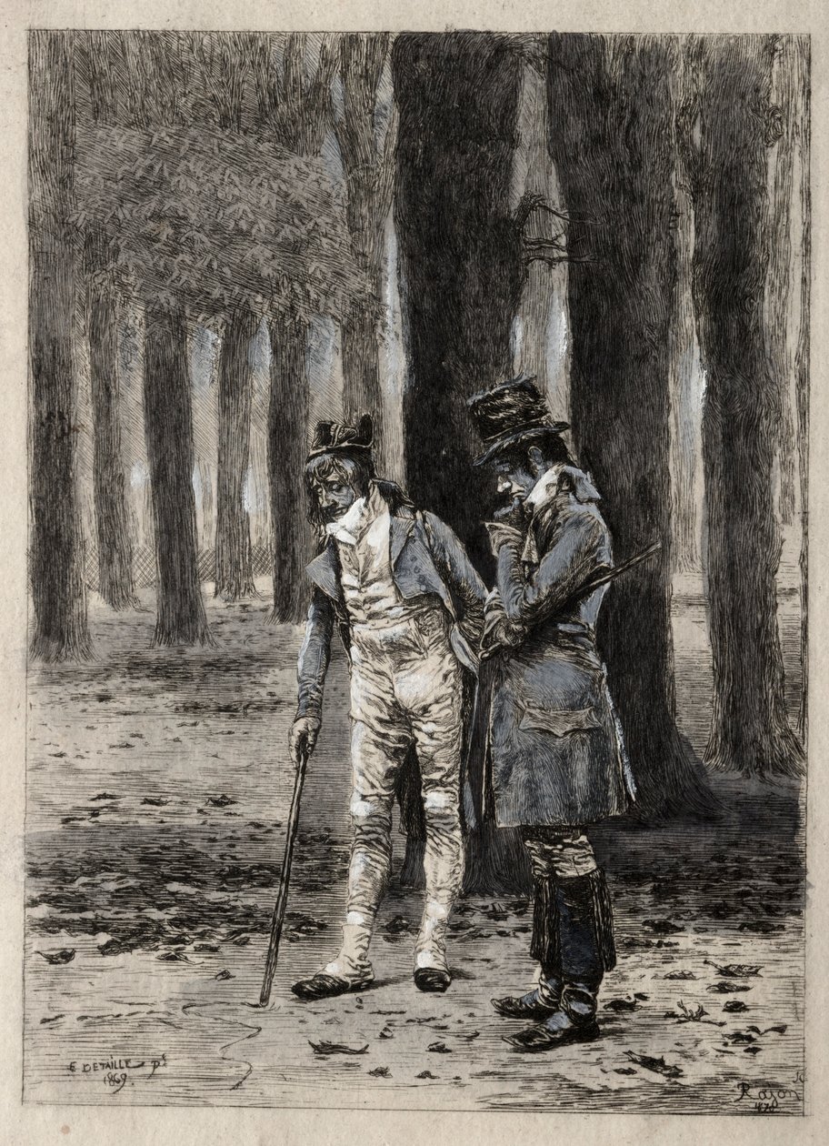 Studie av to figurer. av Paul Rajon