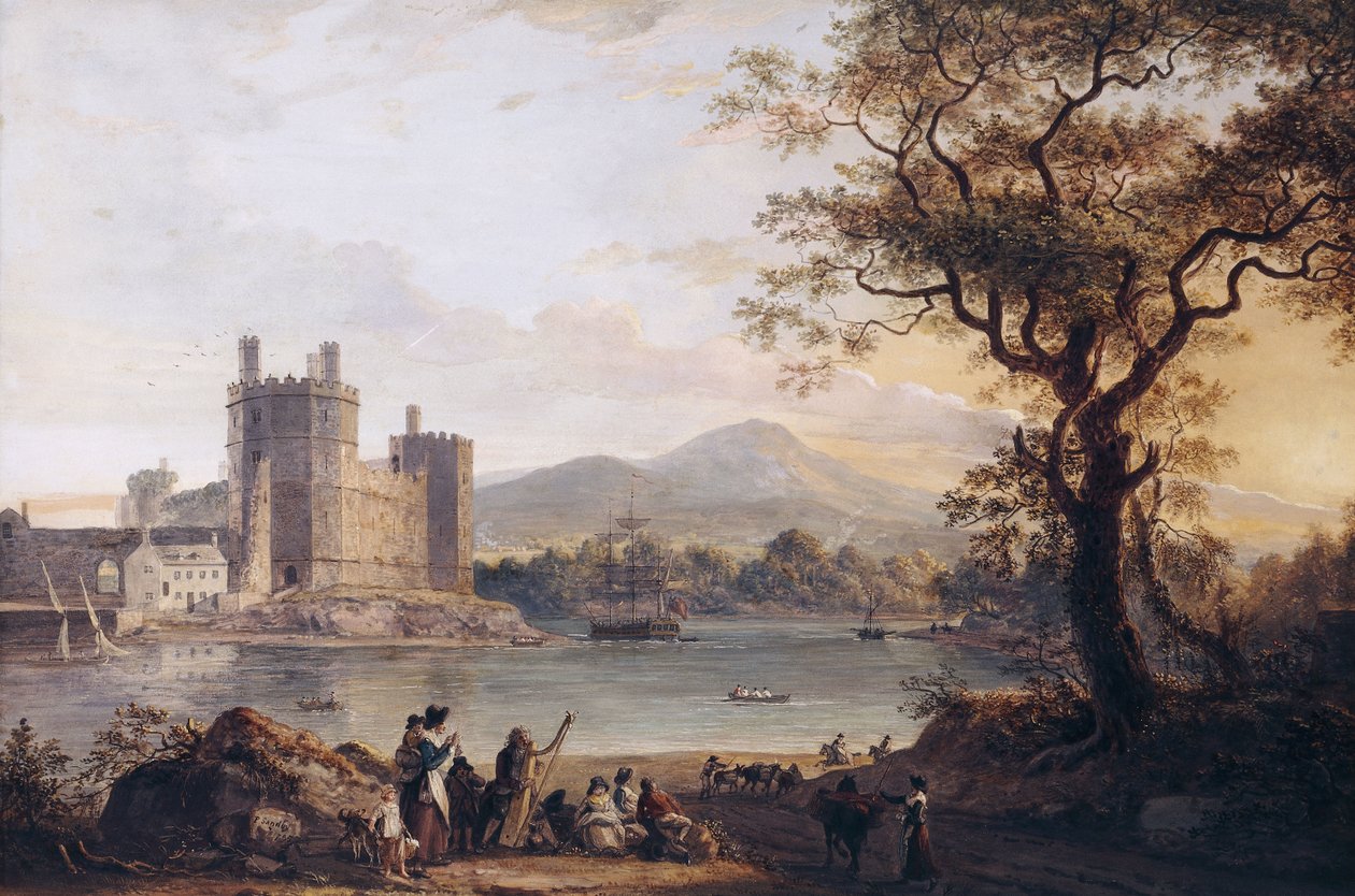 Caernarvon slott, 1790-tallet av Paul Sandby