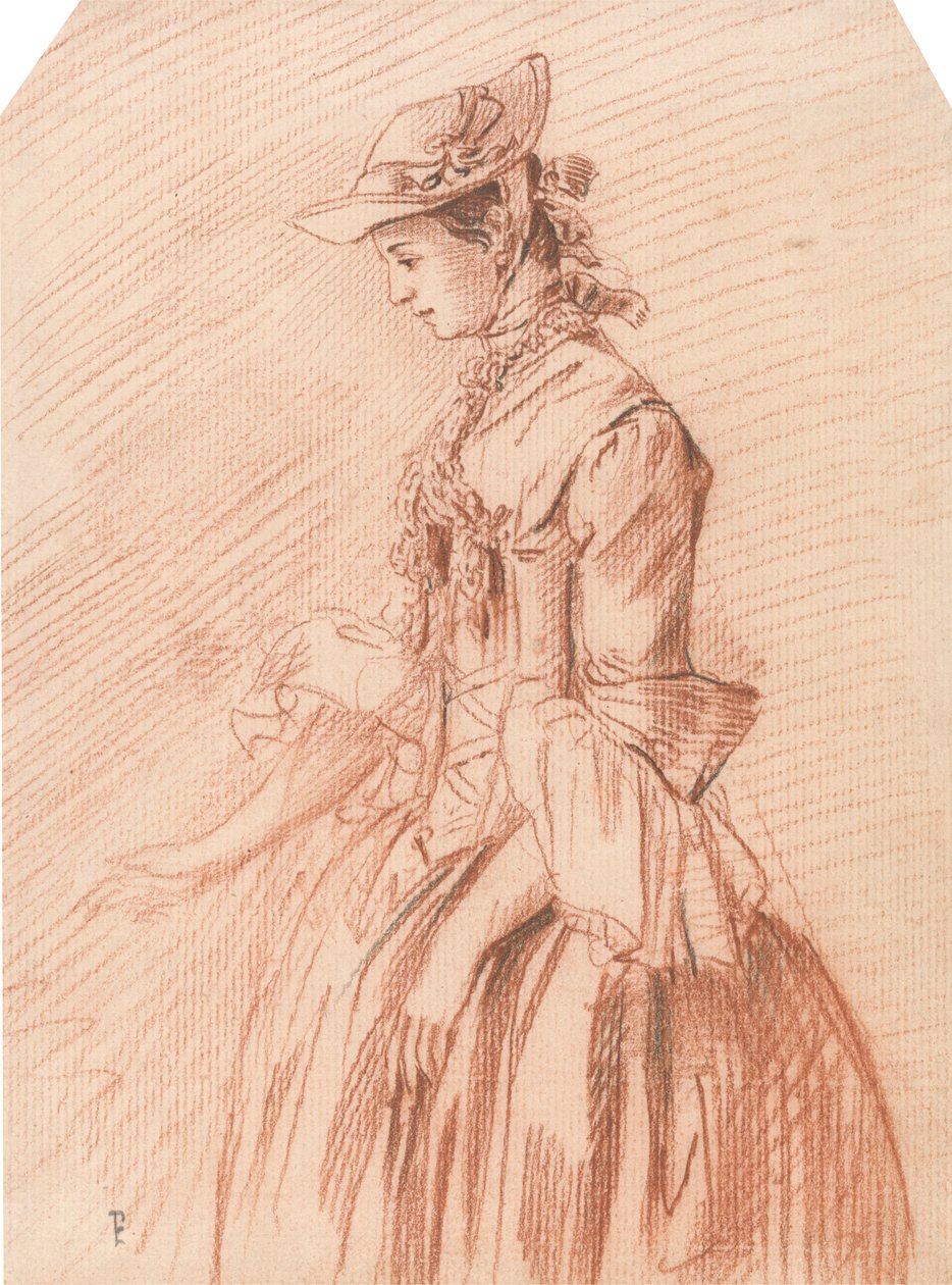 Lady in a Bonnet av Paul Sandby