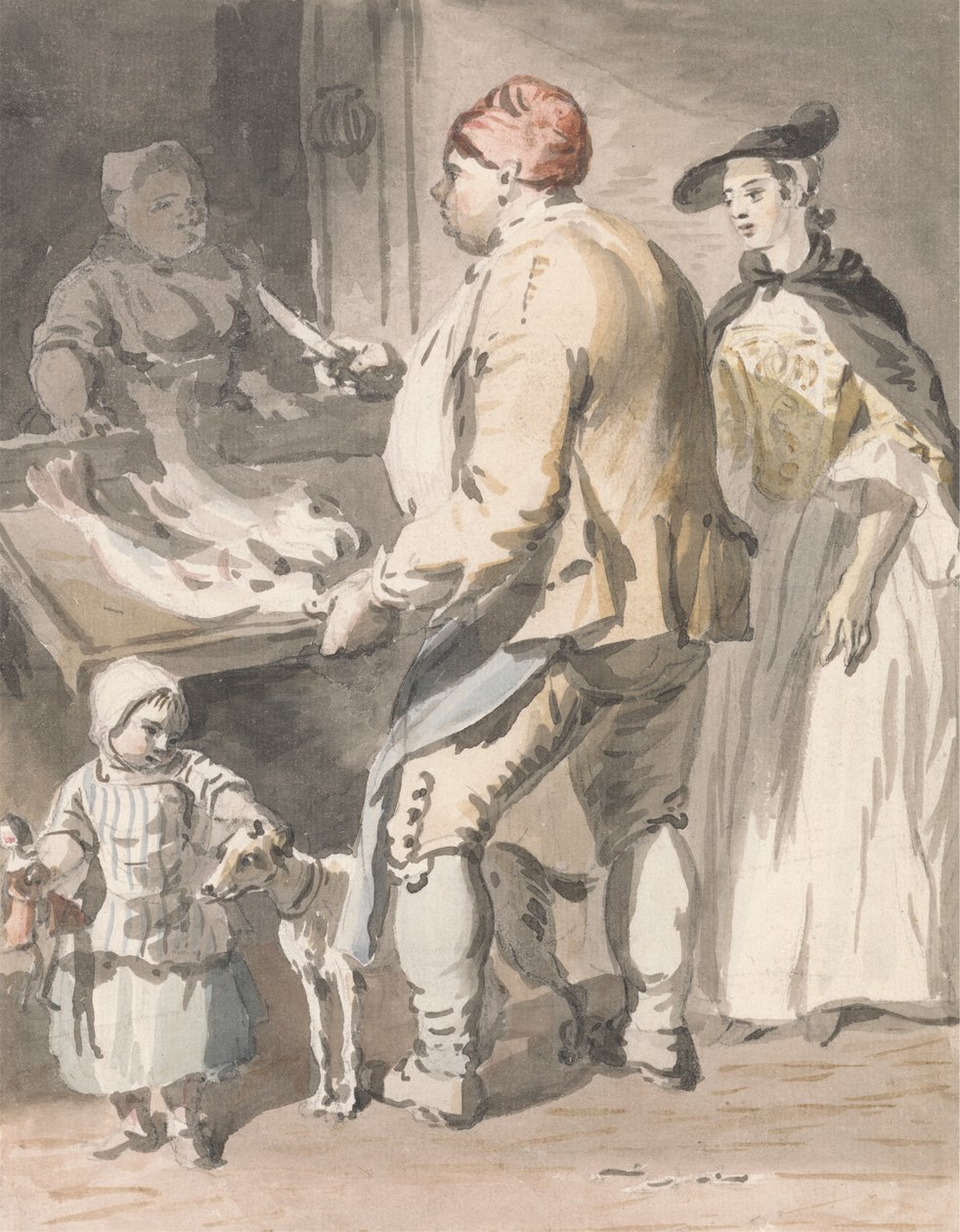 London Cries: En fiskehandler av Paul Sandby