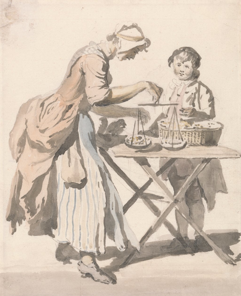London Cries: "Black Heart Cherries ..." av Paul Sandby