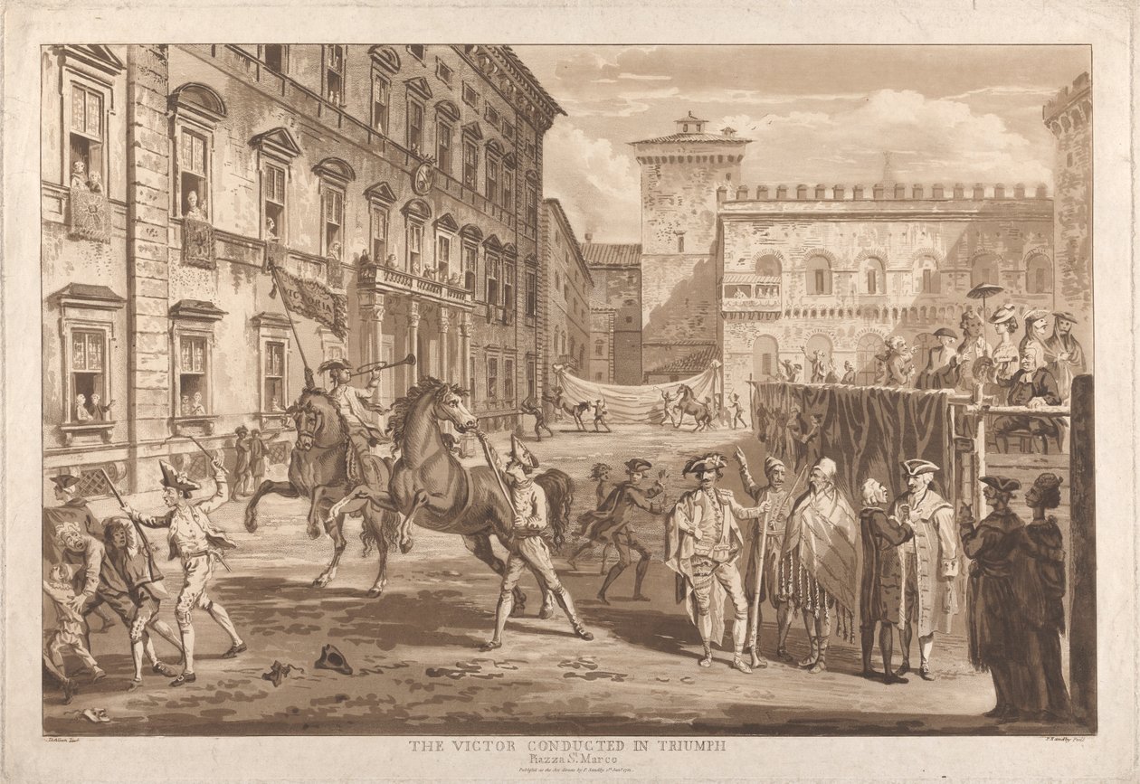 Victor dirigert i triumf av Paul Sandby