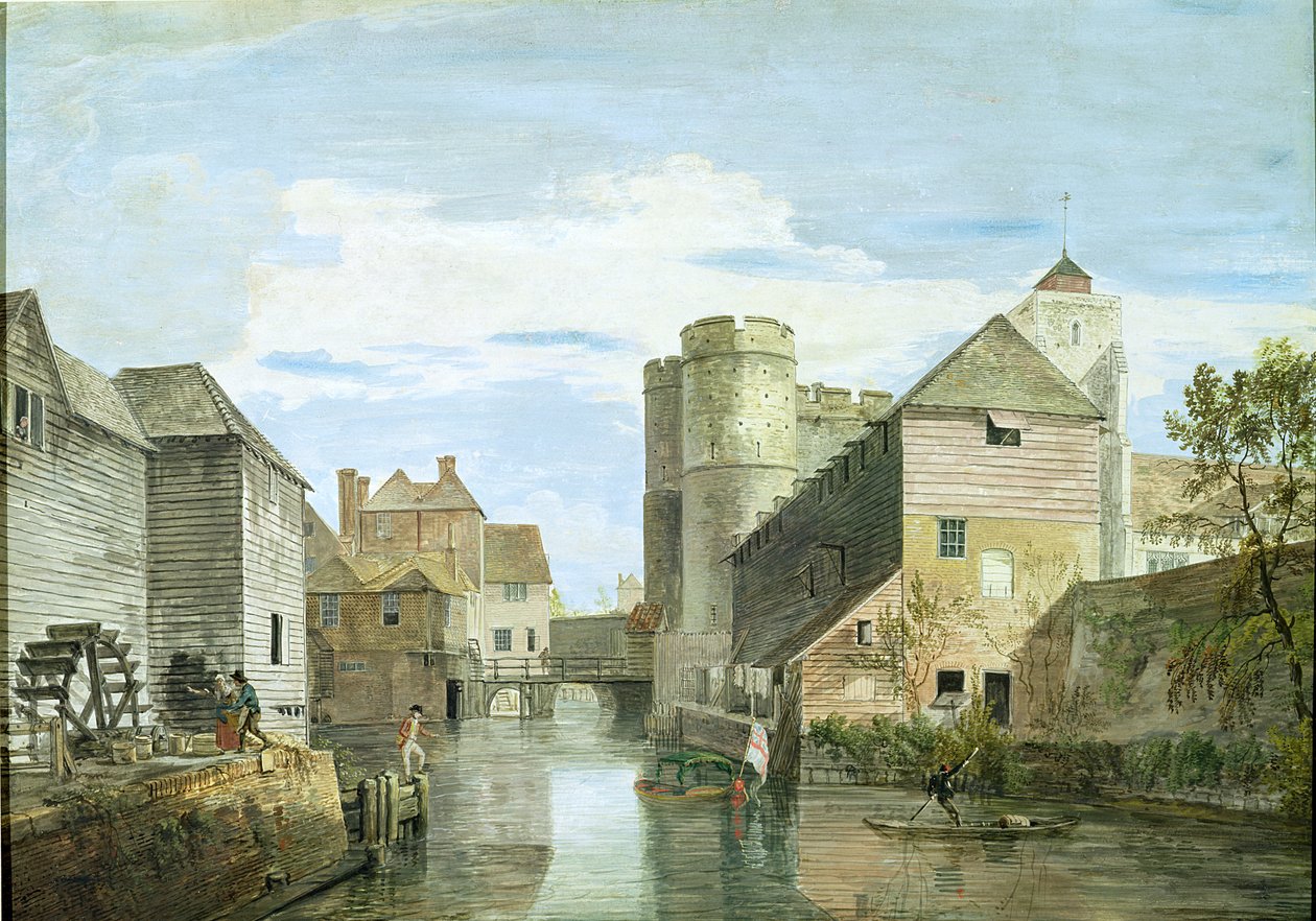 The Westgate, Canterbury (kroppsfarge på papir) av Paul Sandby