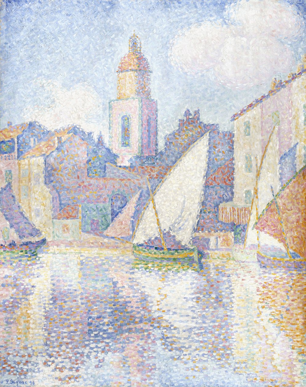 Klokketårn i Saint Tropez, 1896 av Paul Signac