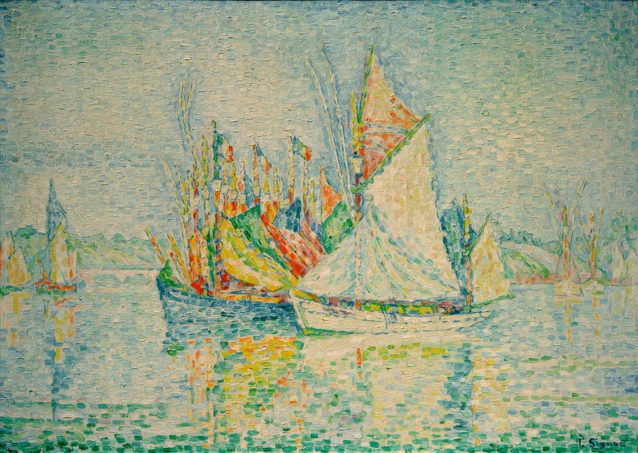 Concarneau, (Havnen) av Paul Signac