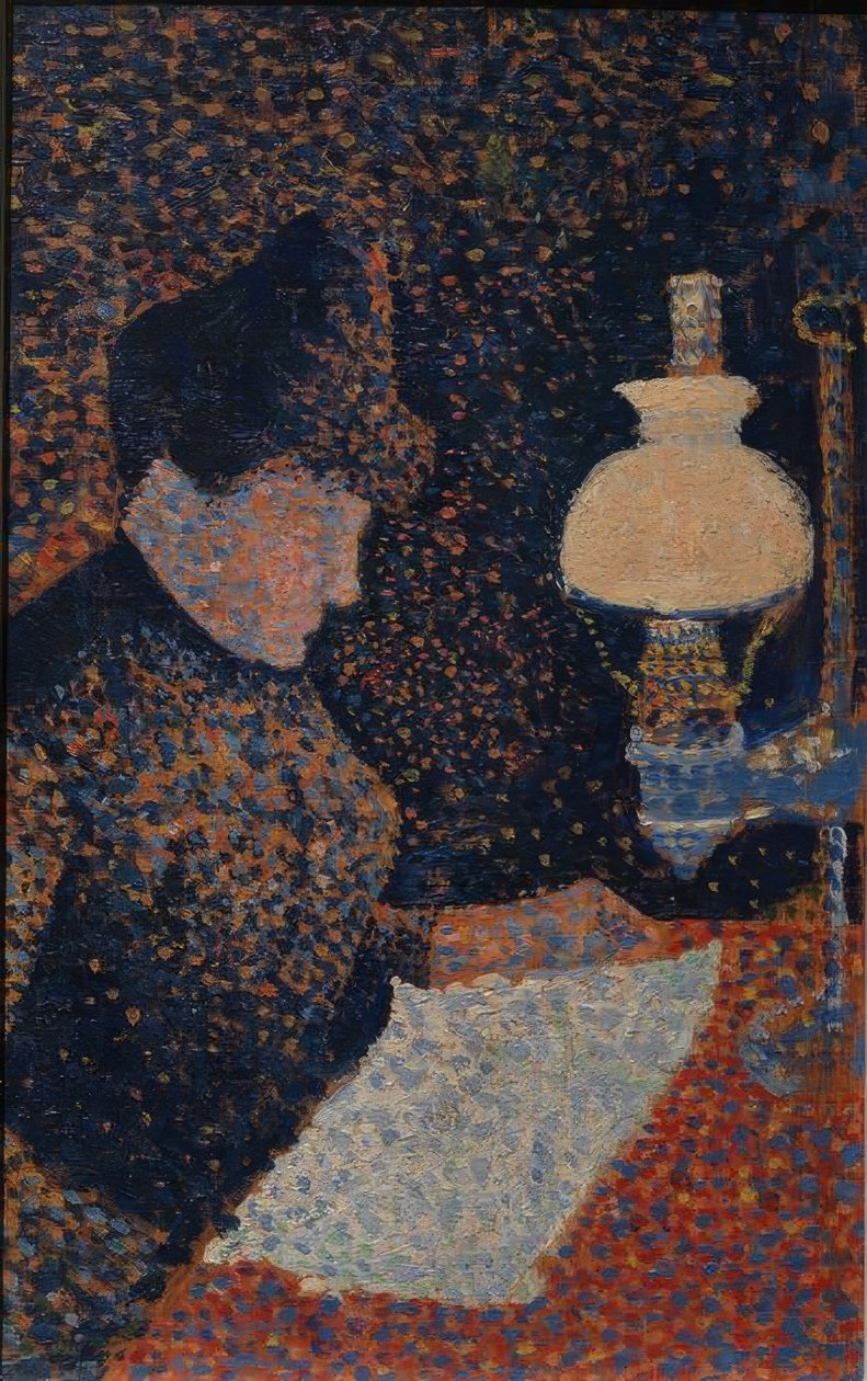 Kvinne under lampen av Paul Signac