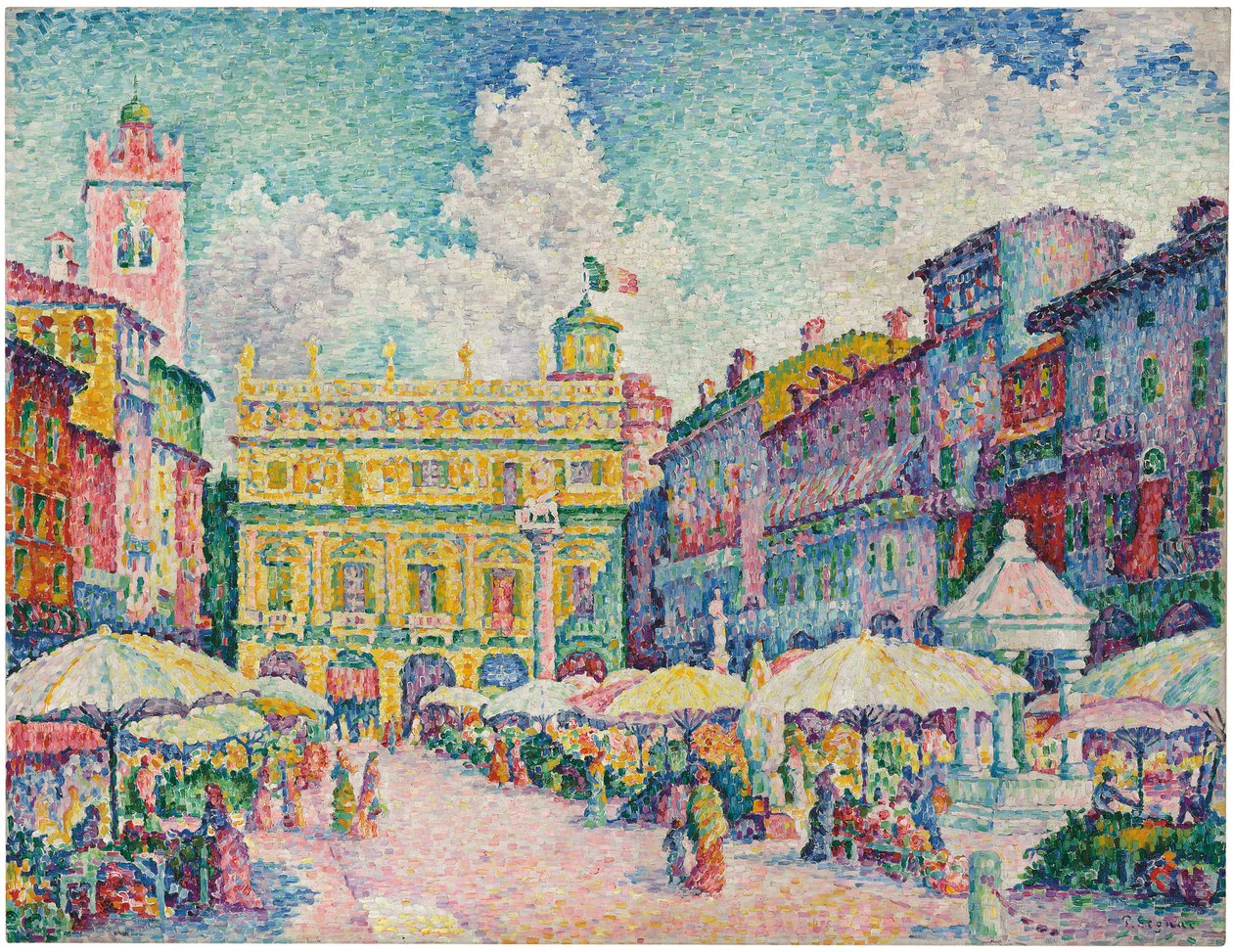 Markedet i Verona av Paul Signac