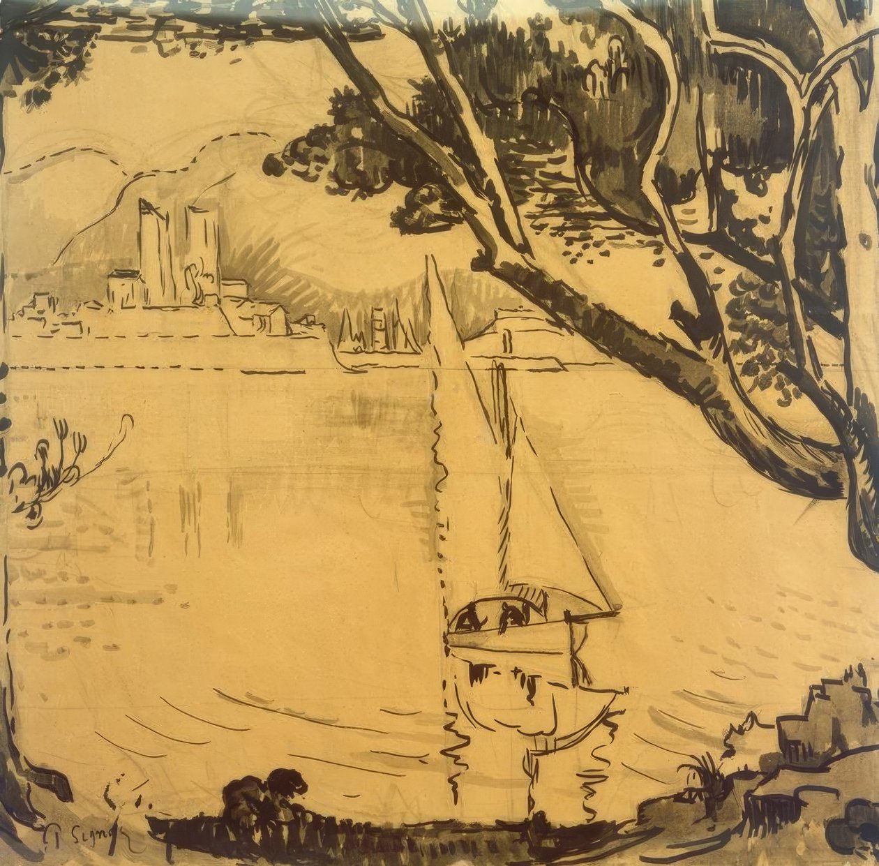 P. Signac, Pointe de Bacon av Paul Signac