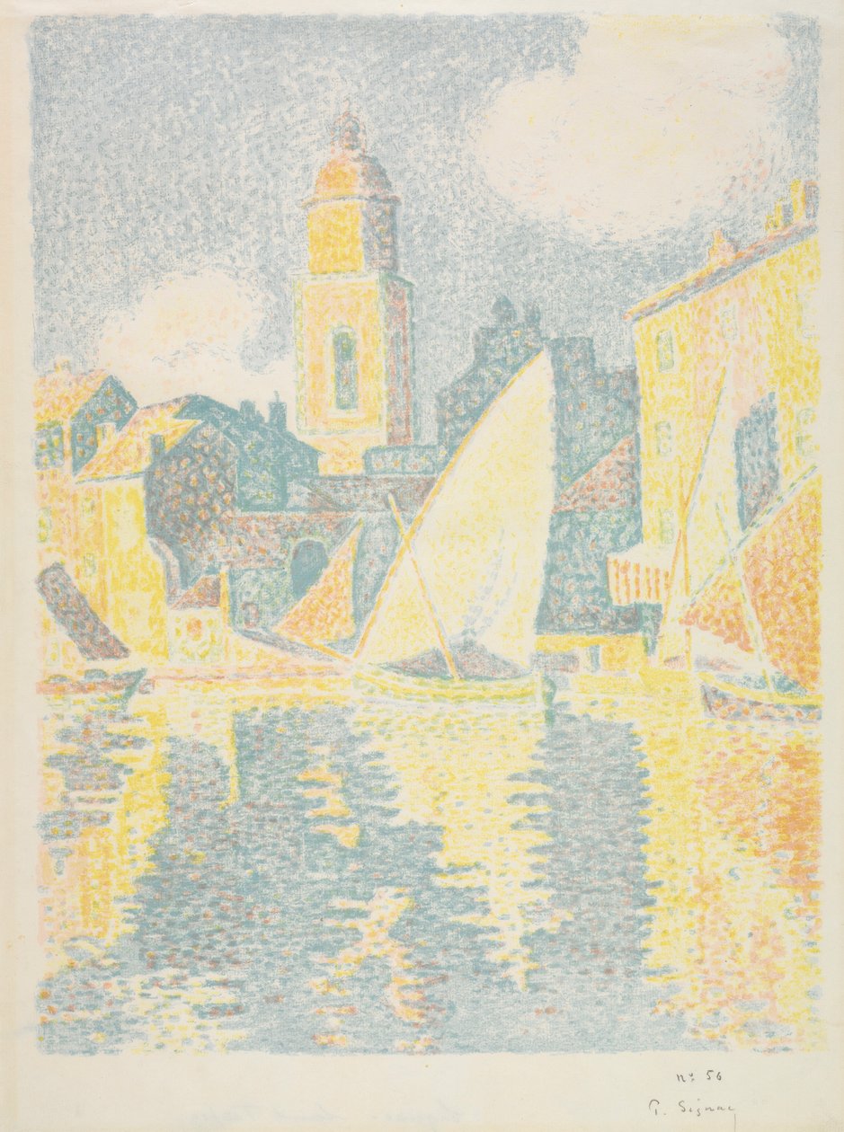 Saint-Tropez: Havnen, 1897-1898. av Paul Signac