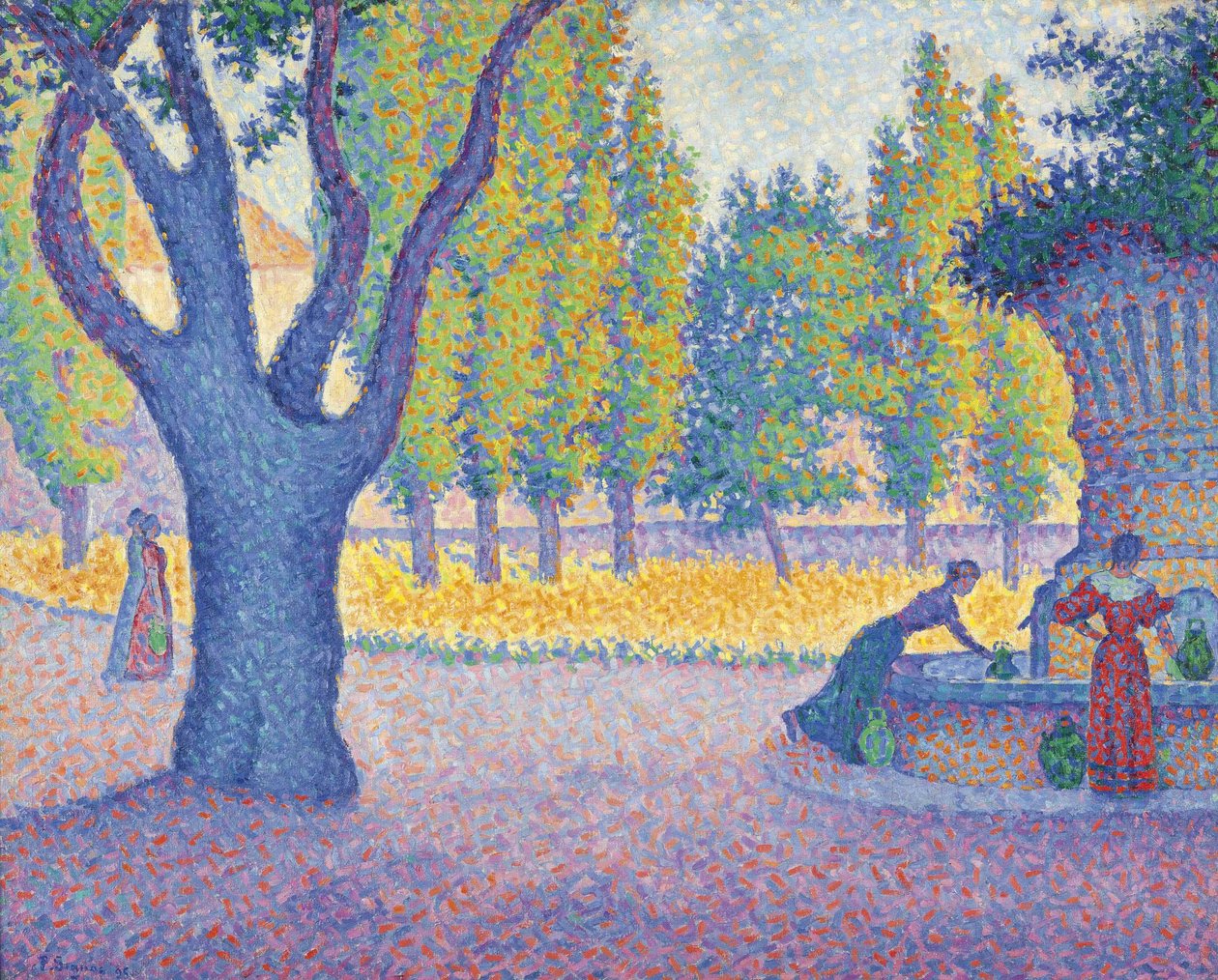 Saint-Tropez, lusefontene, 1895. av Paul Signac