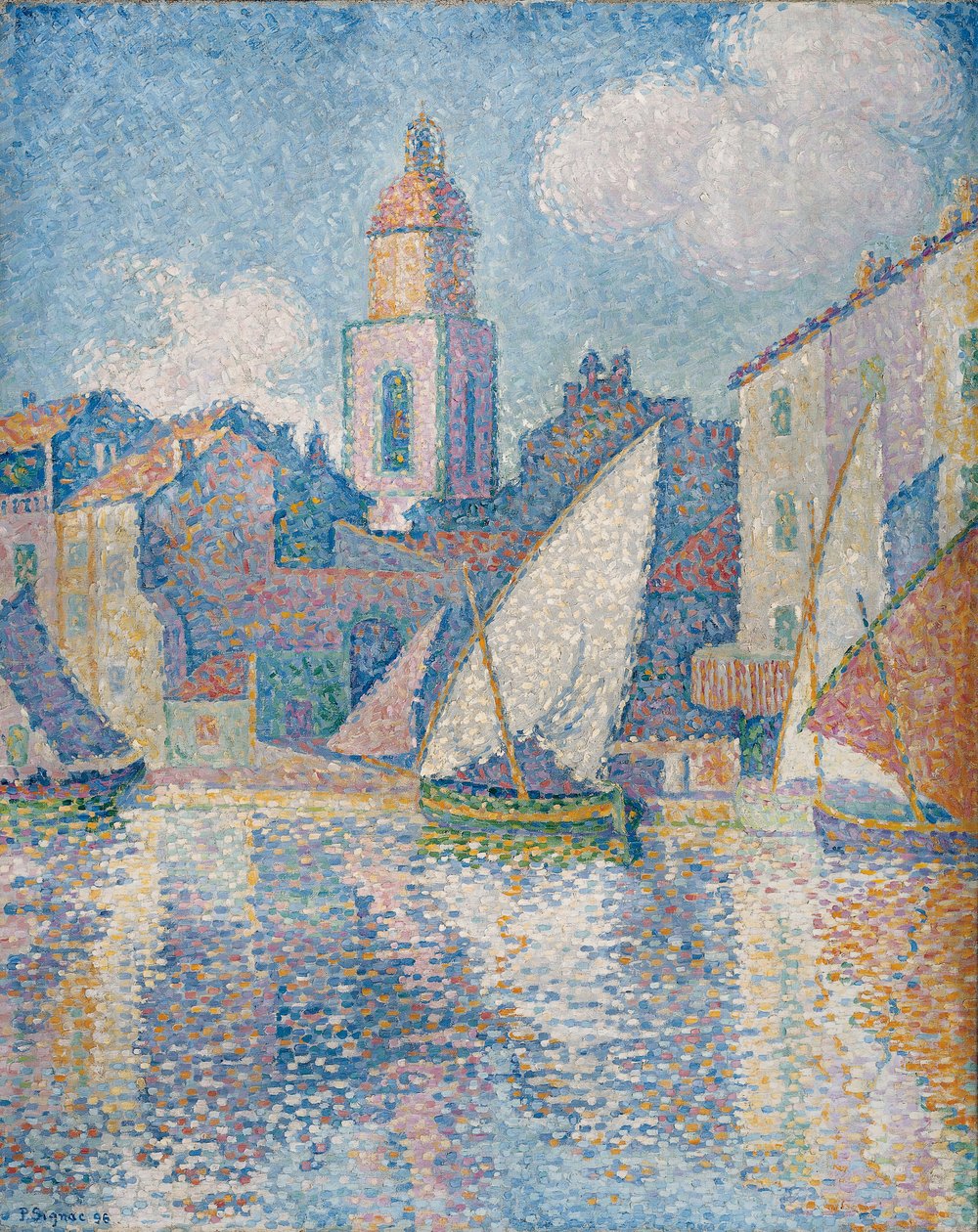 Steeple of Saint Tropez av Paul Signac
