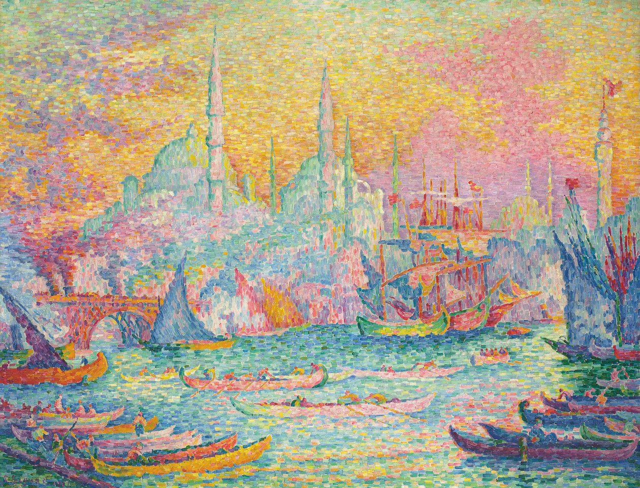 Det gylne horn, Konstantinopel, 1907. av Paul Signac