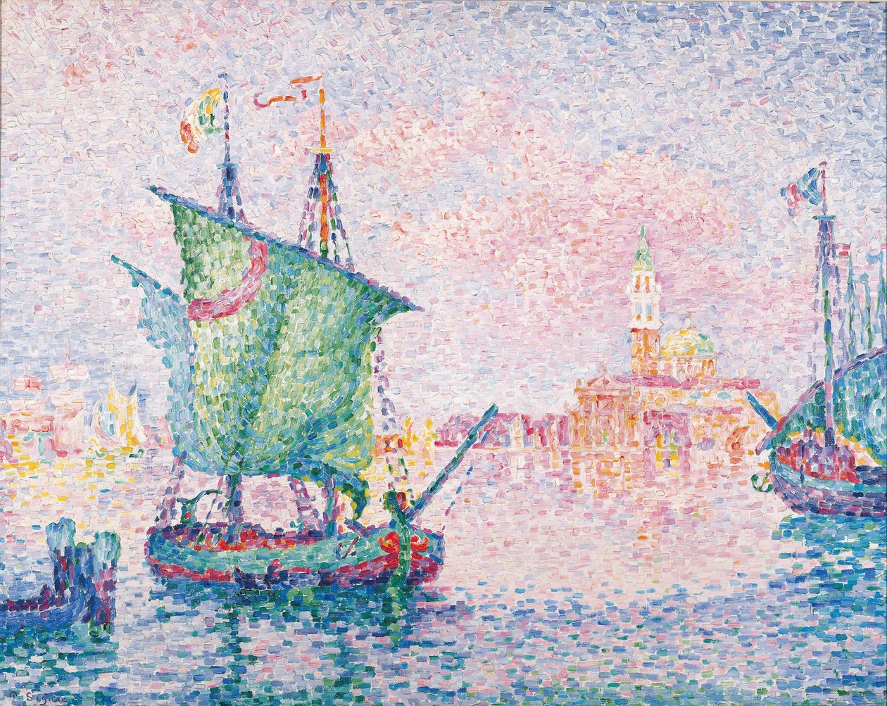 Venezia, Den rosa skyen, 1909 av Paul Signac