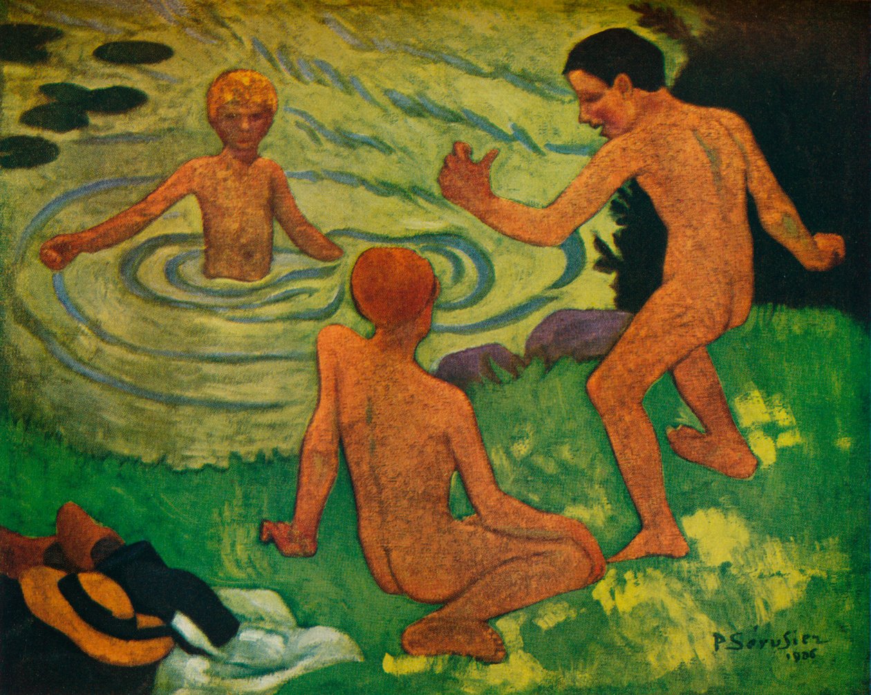 Gutter som bader, 1906 av Paul Sérusier