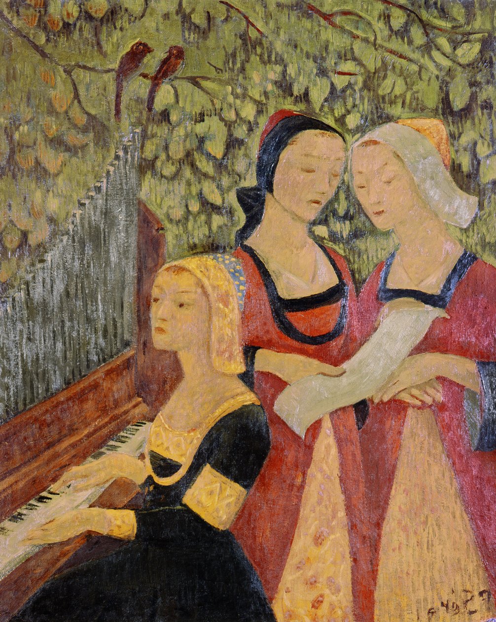 Bretonske kvinner (olje) av Paul Sérusier