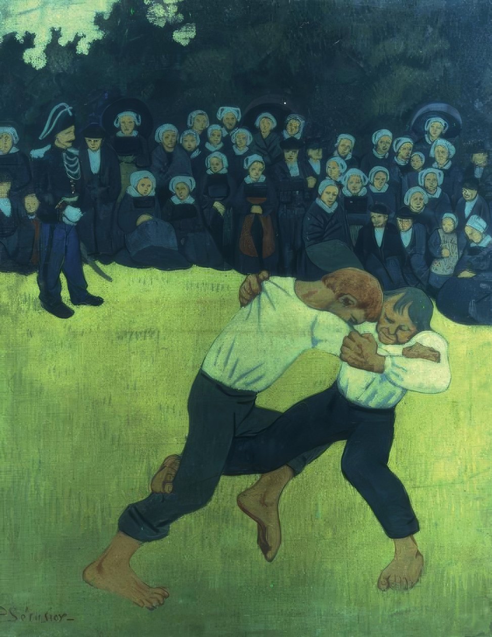 Den bretonske kampen / 1895 av Paul Sérusier