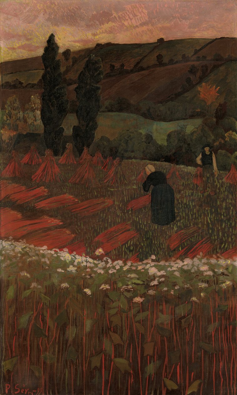 Innhøstingen av bokhvete, 1899. av Paul Sérusier