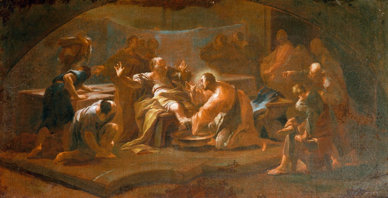 Vasking av føtter av Paul Troger (1698-1762) av Paul Troger