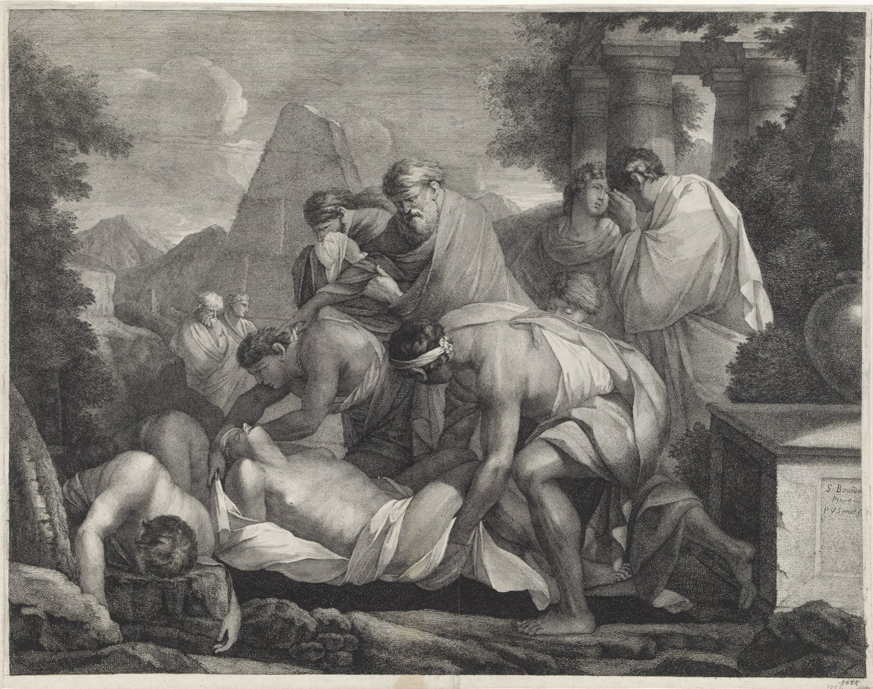 Tobit begraver de døde av Paul van Somer (II)