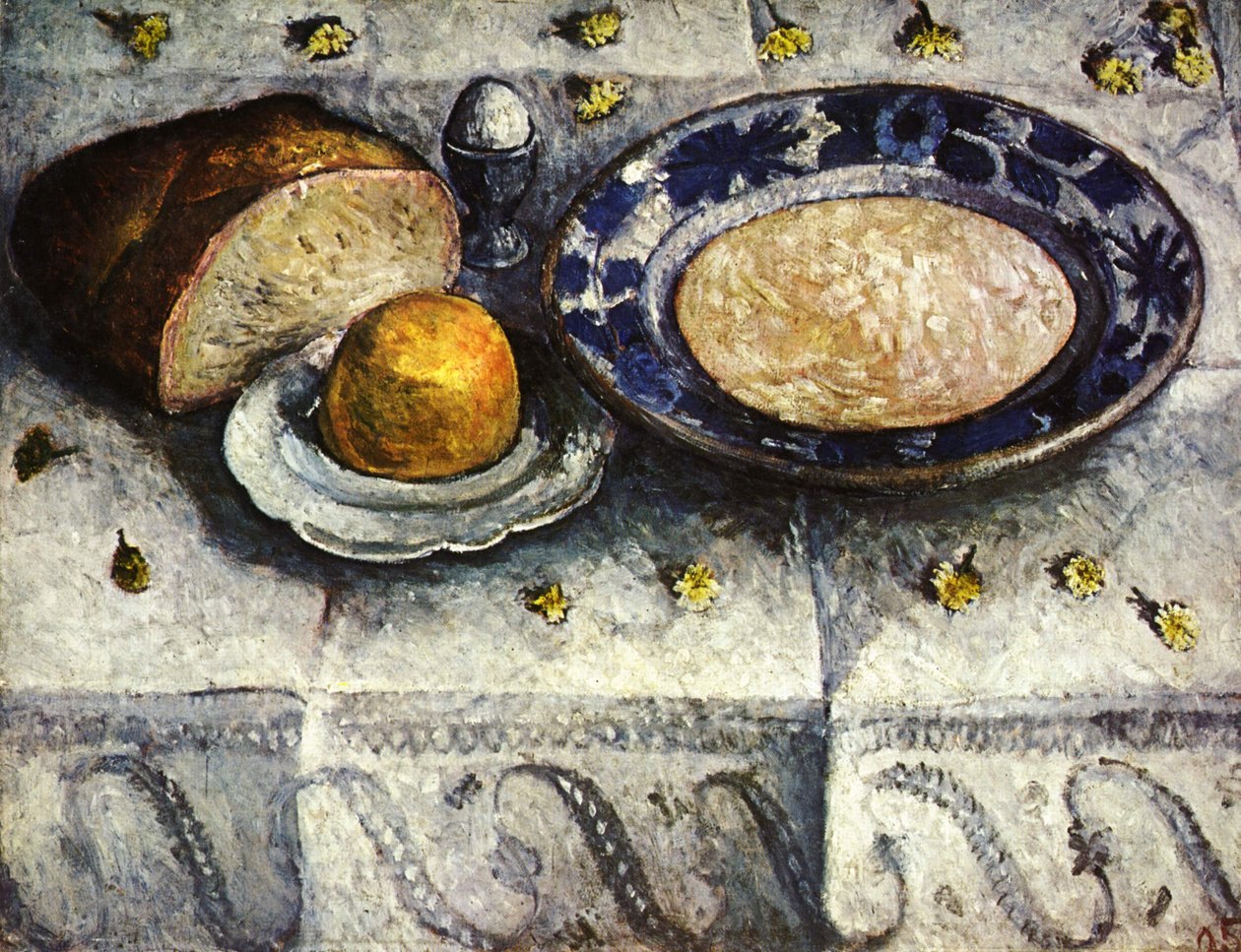 Stilleben med melkesat av Paula Modersohn Becker