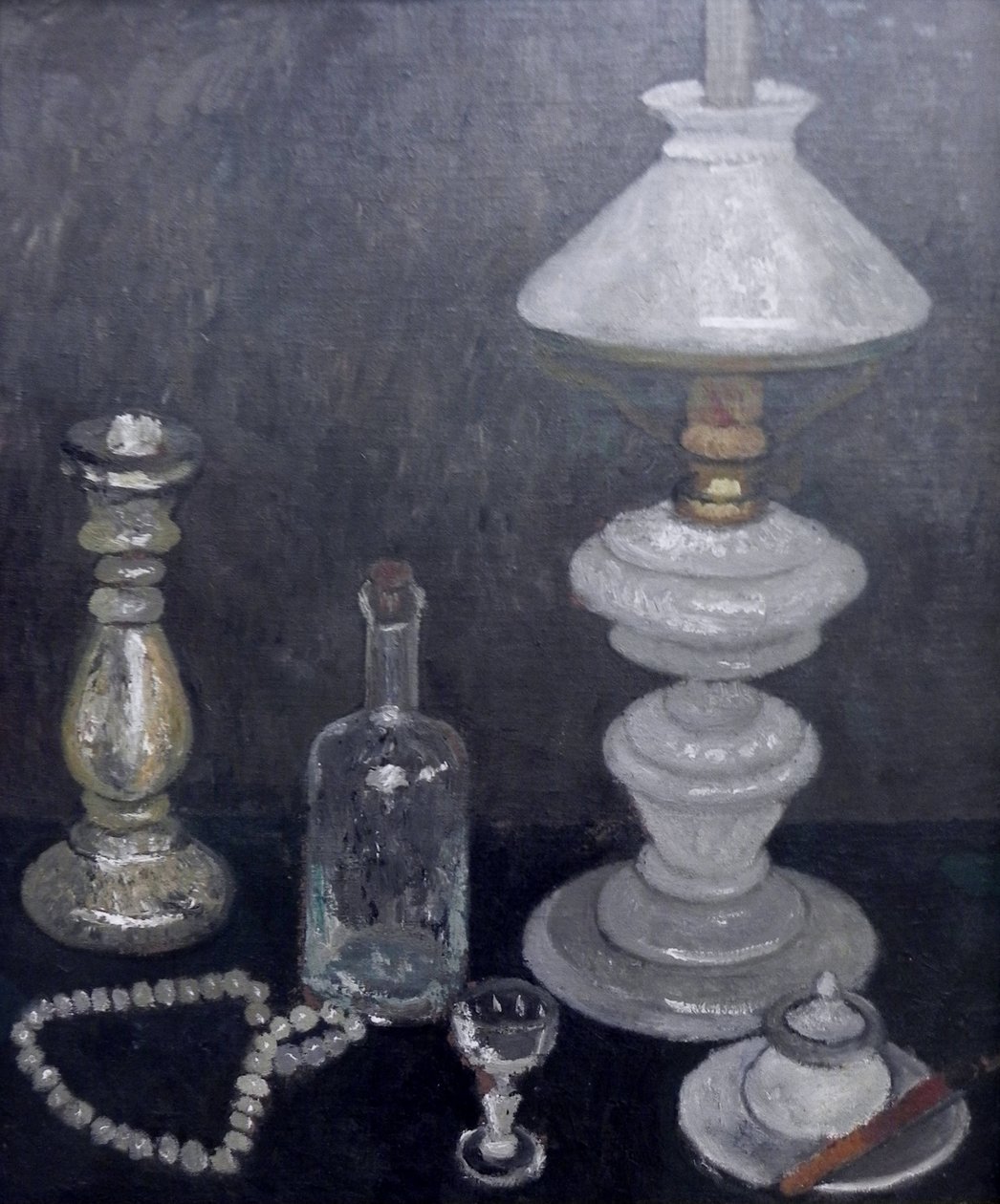 Stilleben med en hvit lampe av Paula Modersohn Becker