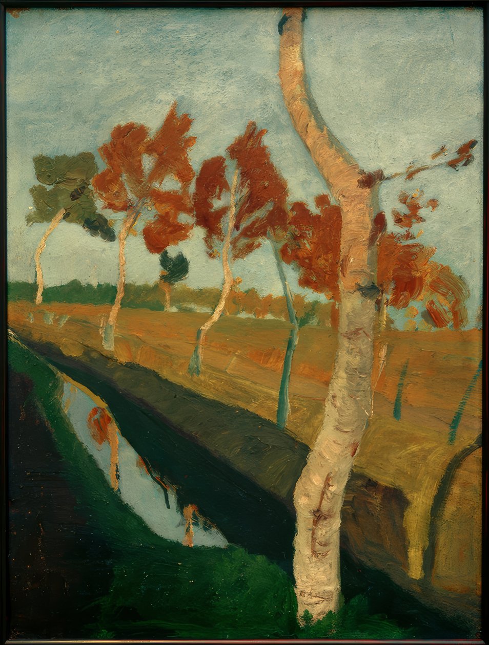 Bjørketrær ved vollgraven av Paula Modersohn Becker