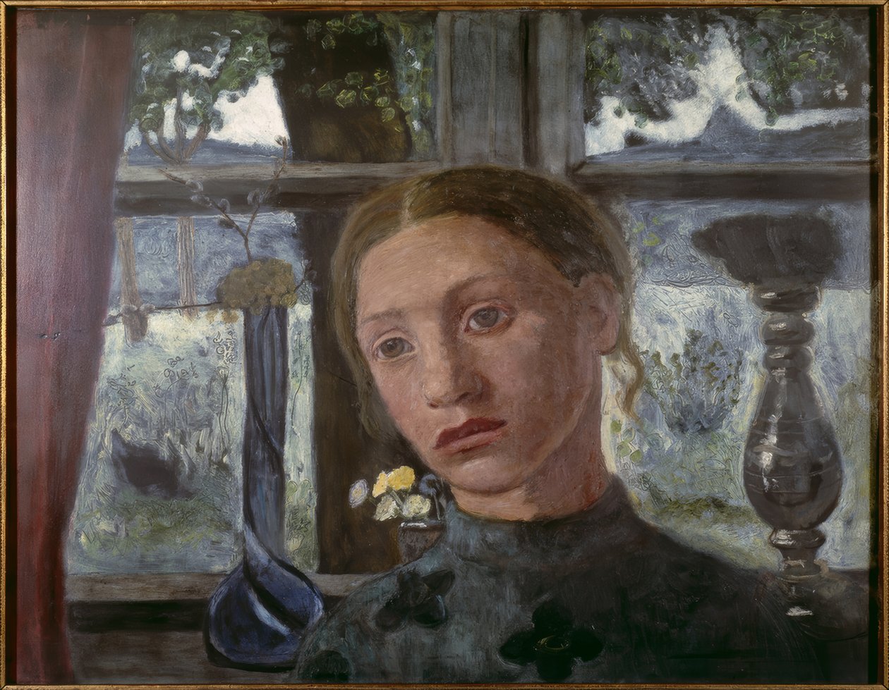 Jentehode foran et vindu av Paula Modersohn Becker