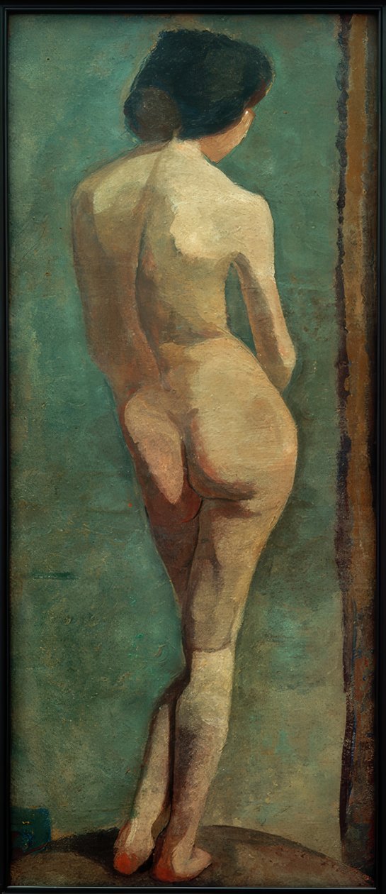 Stående kvinnelig naken bakfra av Paula Modersohn Becker