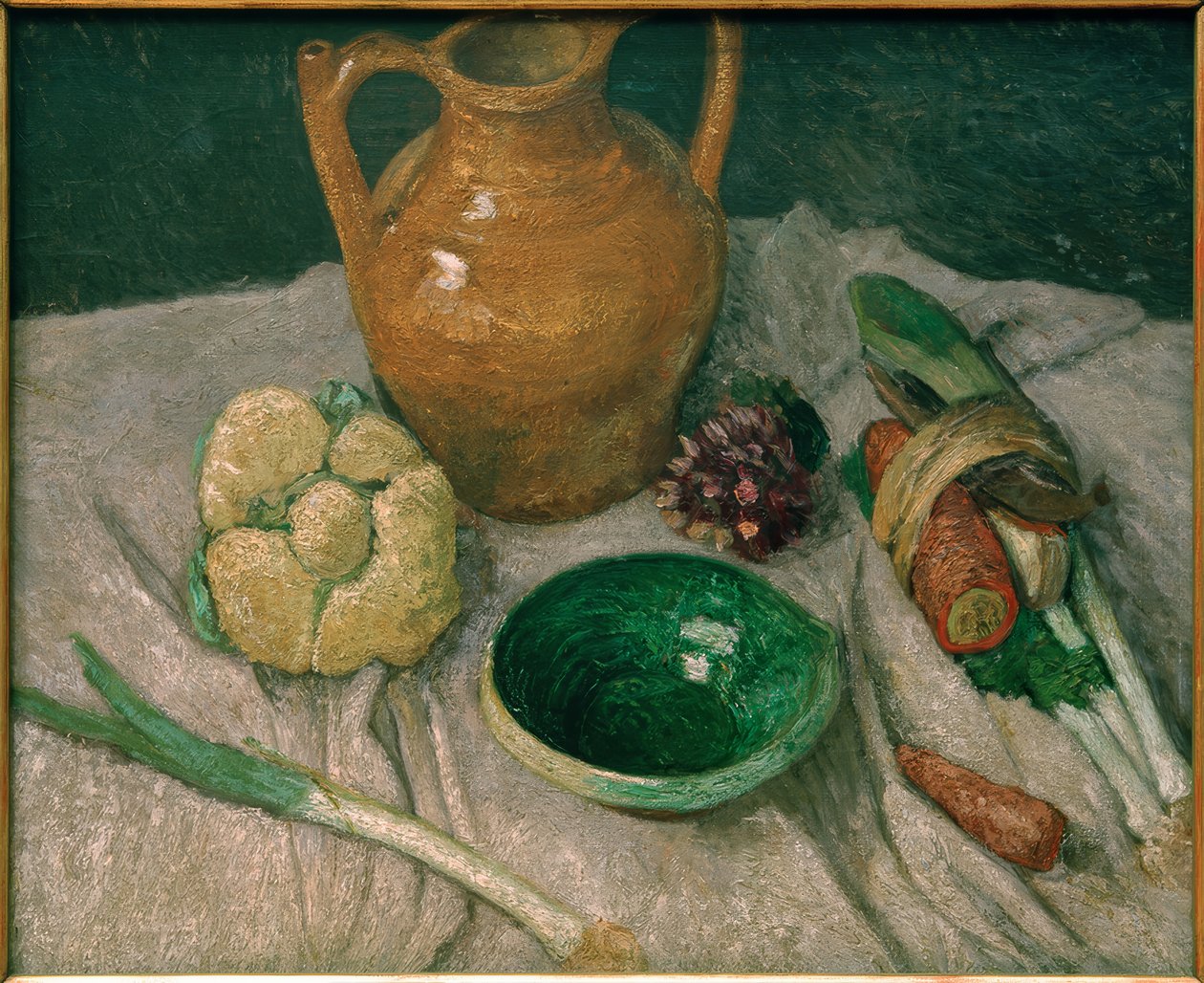 Stilleben med grønnsaker og keramikk av Paula Modersohn Becker