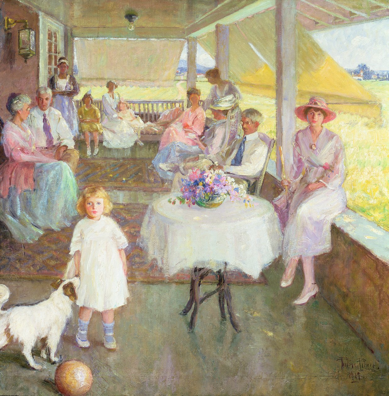 Familiesamling, 1919 av Pauline Palmer