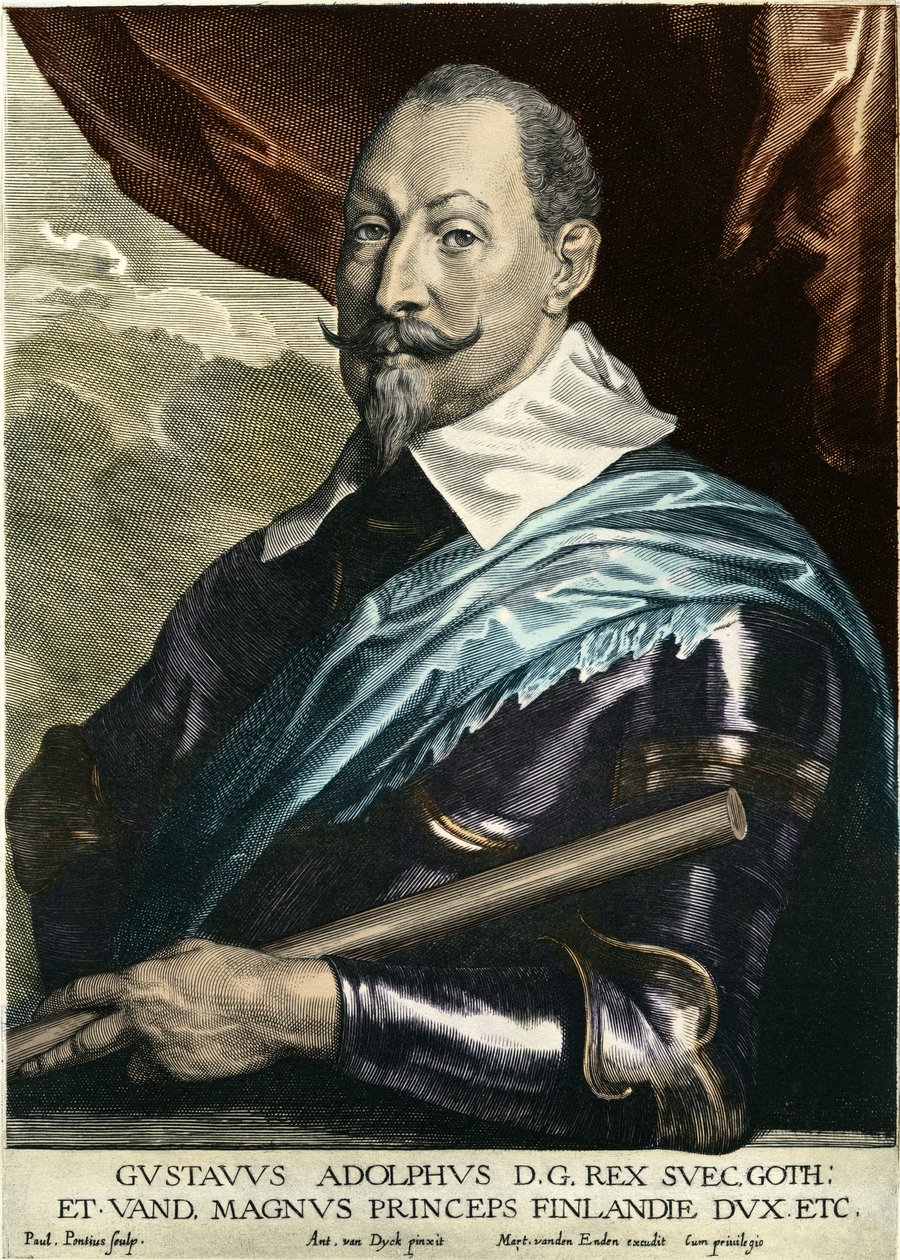 Gustav II Adolfo Vasa av Paulus Pontius
