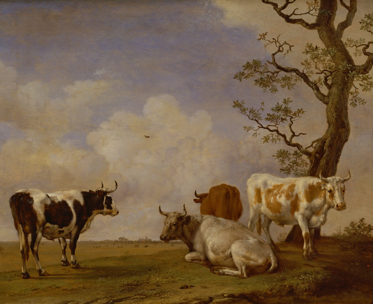 Fire okser av Paulus Potter