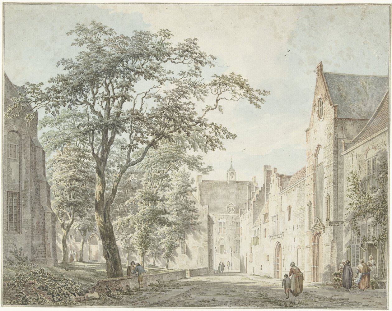 Utsikt i byen Montfoort av Paulus van Liender
