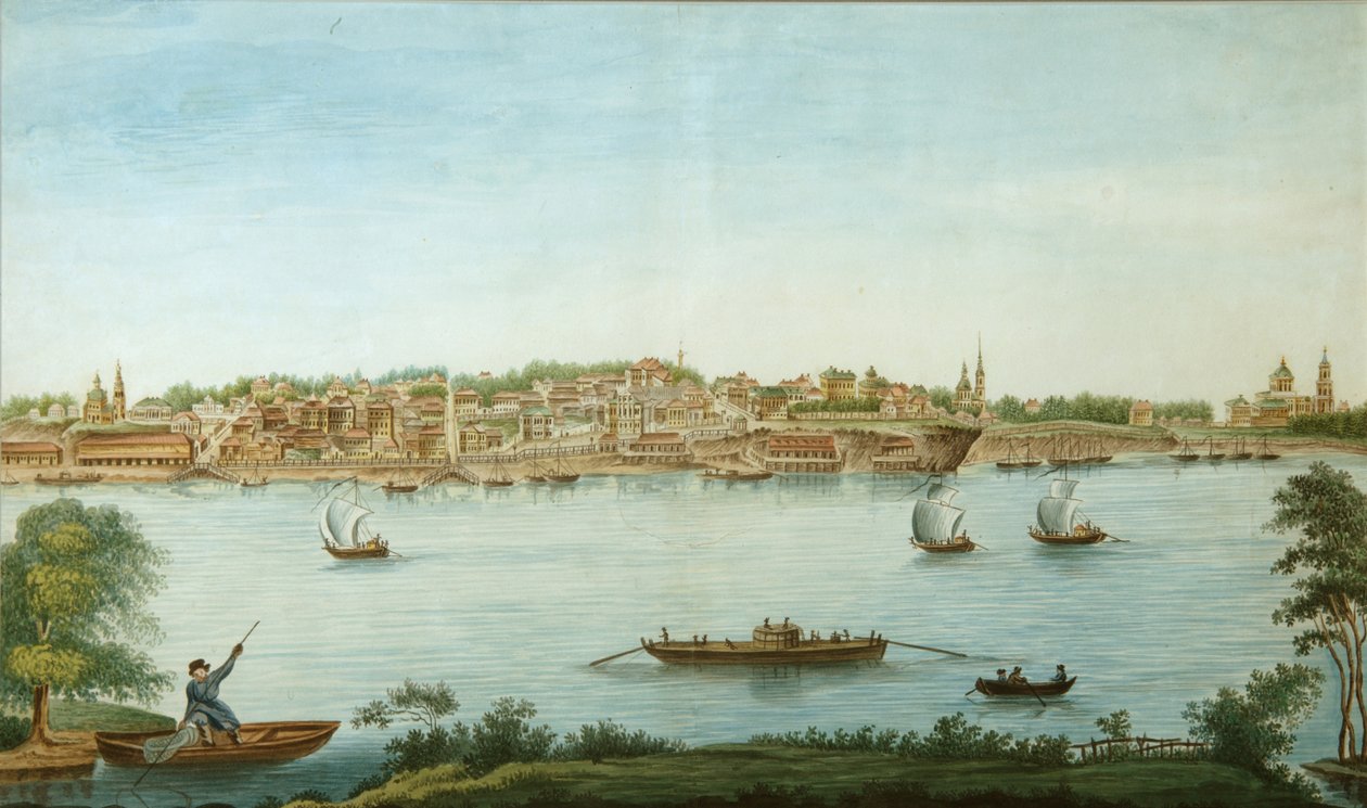 Utsikt over Perm, 1832 av Pavel Emelyanovich Razmakhnin