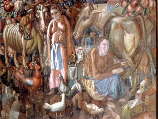 Milkmaids av Pawel Nikolajewitsch Filonow