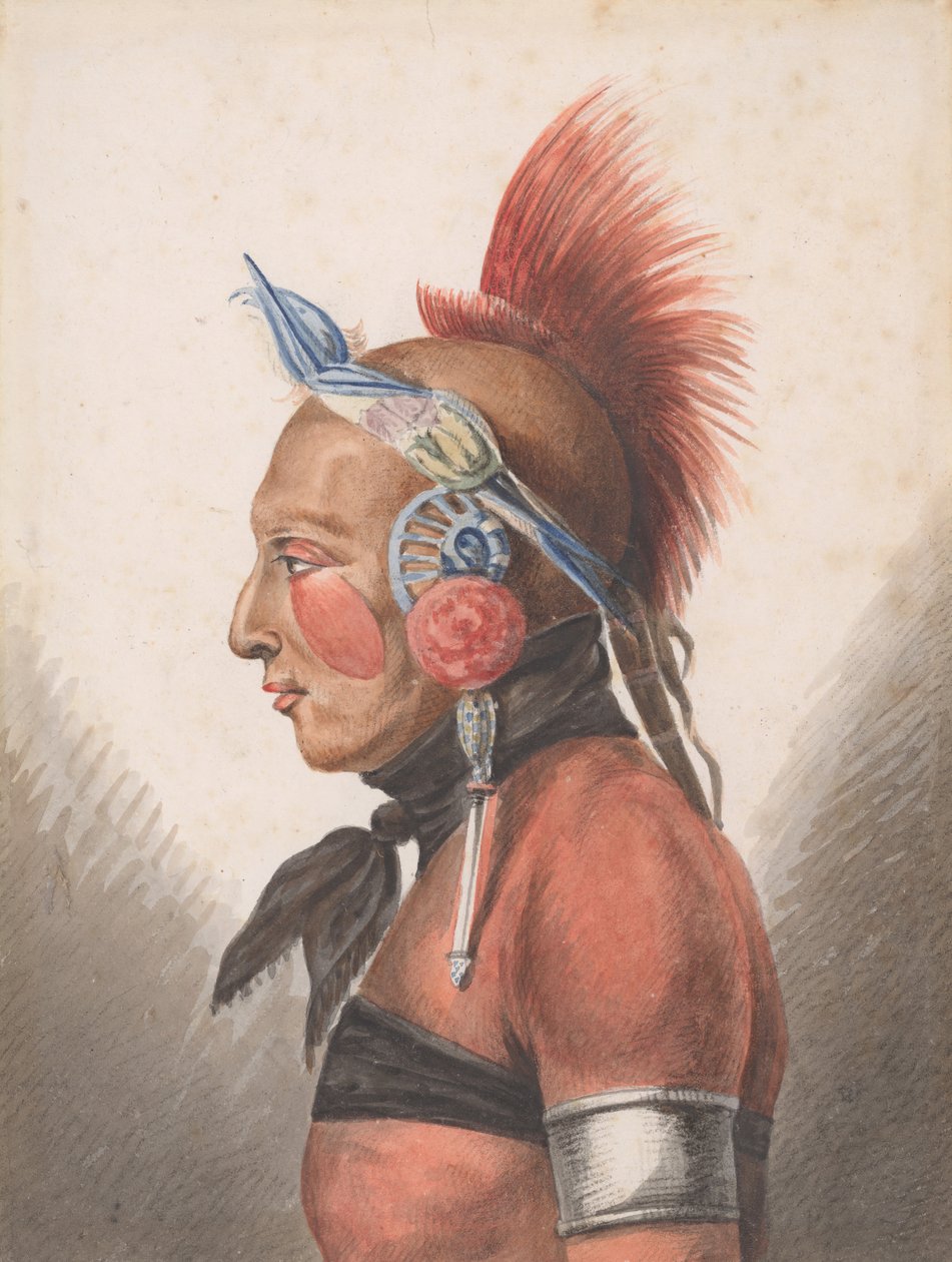En Osage Warrior, 1811-ca. 1813. av Pavel Petrovic Svin