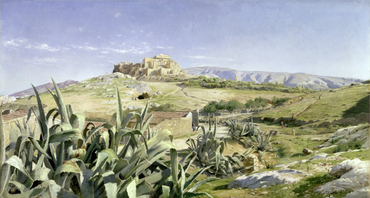 Utsikt mot Akropolis, 1893 av Peder Monsted